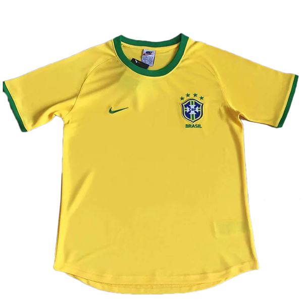 Brazil home retro soccer jersey 2000 maillot match men's soccer sportwear football shirt